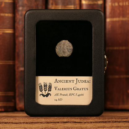 Judaea, Valerius Gratus Under Tiberius, AE Prutah, Jerusalem Mint - 24 CE - Ancient Judea