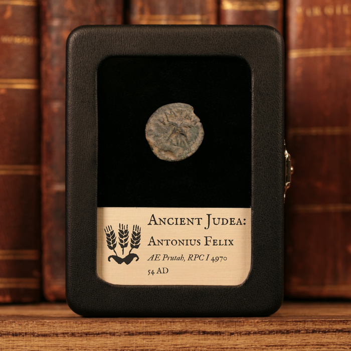 Judea, Antonius Felix Under Claudius, AE Prutah, Jerusalem Mint - 54 CE - Ancient Judea