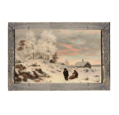 Kids in winter sleigh