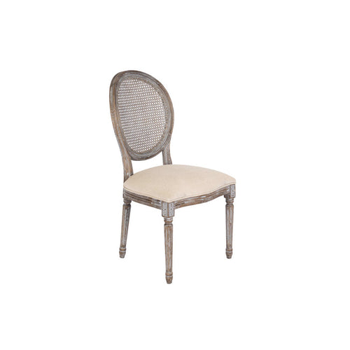 King Louis Brown Cane Chair