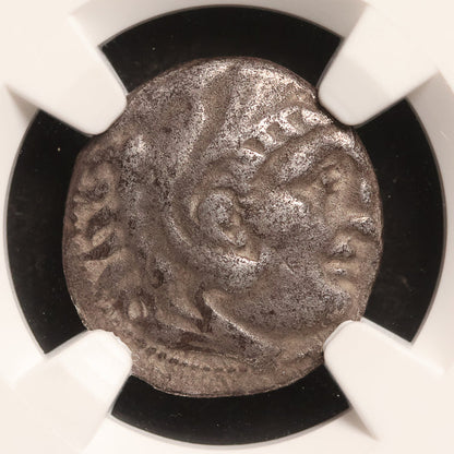 Macedon, Alexander the Great, Posthumous AR Drachm - 310 to 301 BCE - NGC Certified