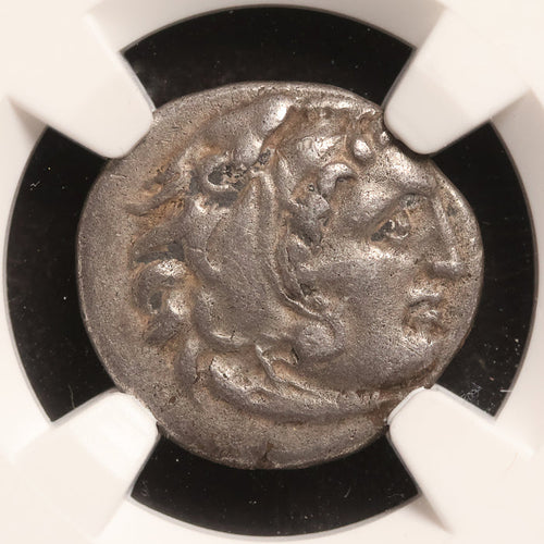 Macedon, Alexander the Great, Posthumous AR Drachm - 310 to 301 BCE - NGC Certified