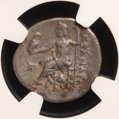 Macedon, Alexander the Great, Posthumous AR Drachm - 310 to 301 BCE - NGC Certified