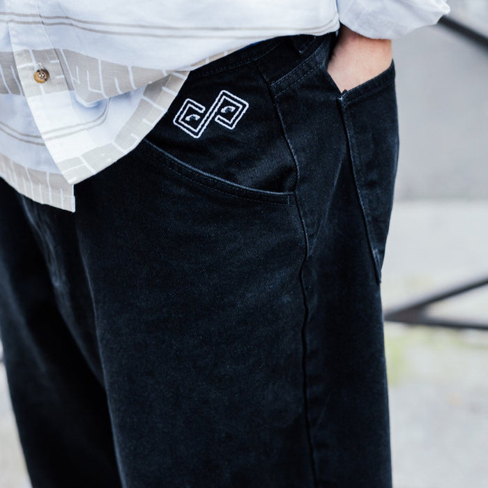 Magenta OG Denim Pants Black