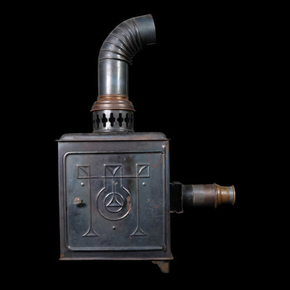 Magic Lantern (Functional), Unknown German Maker, Five Slides Included - Late 1800s - Germany
