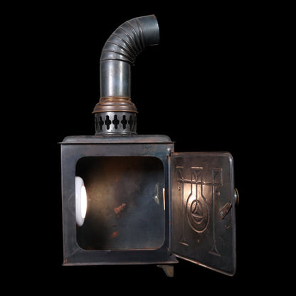 Magic Lantern (Functional), Unknown German Maker, Five Slides Included - Late 1800s - Germany