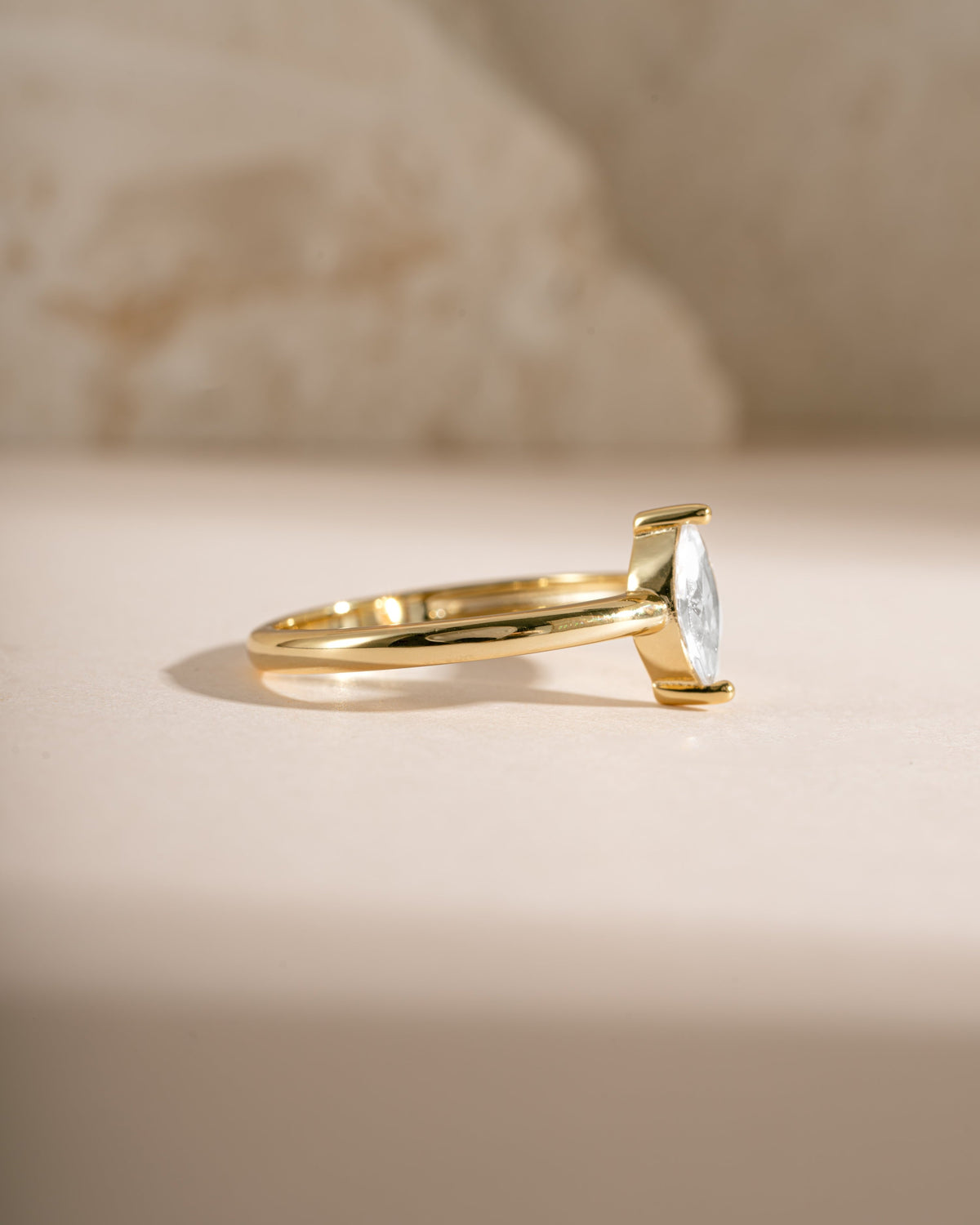Solitaire Marquise Ring