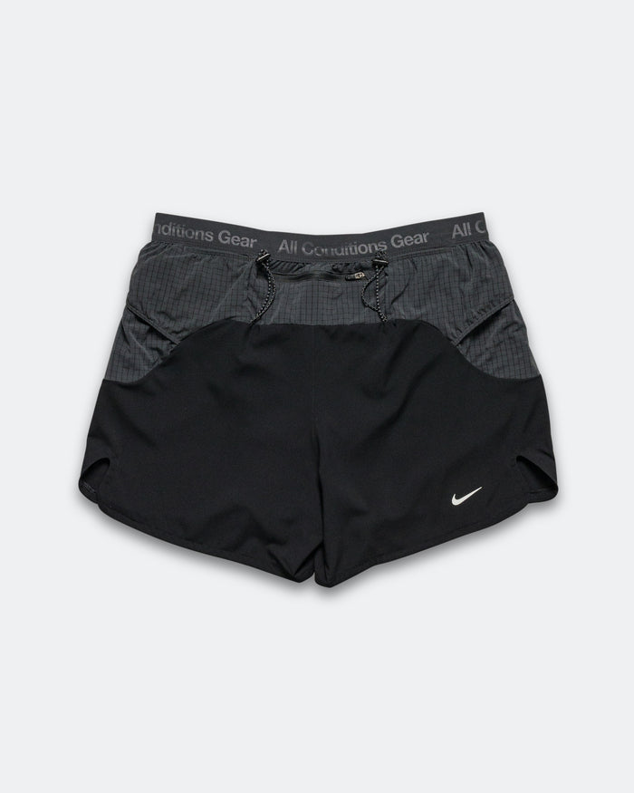 Mens ACG Dri-FIT Second Sunrise 5in Brief-Lined Running Shorts - Black/Anthracite-Summit White
