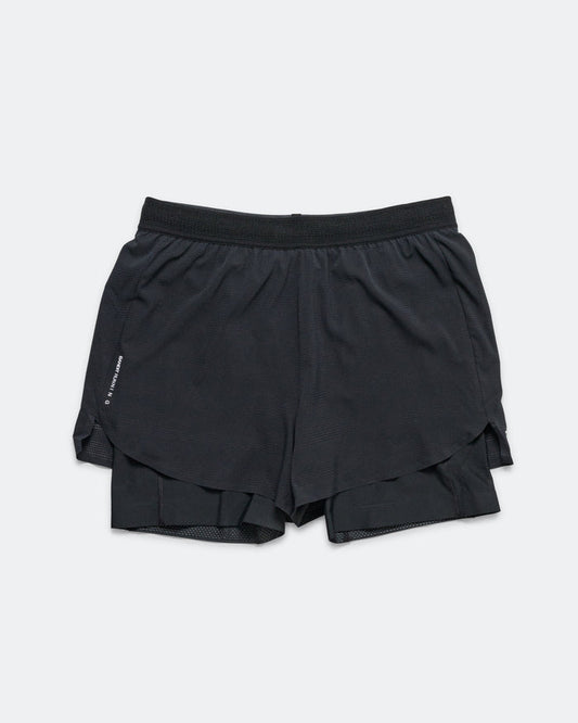 Mens CoolGrid 2-in-1 Run Short - Black