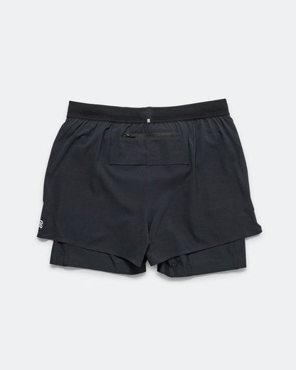 Mens CoolGrid 2-in-1 Run Short - Black