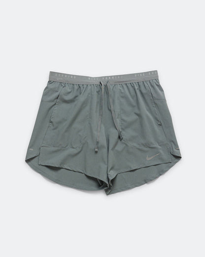 Mens Dri-FIT Stride 5in Brief Lined Running Shorts - Smoke Grey/Reflective Silver