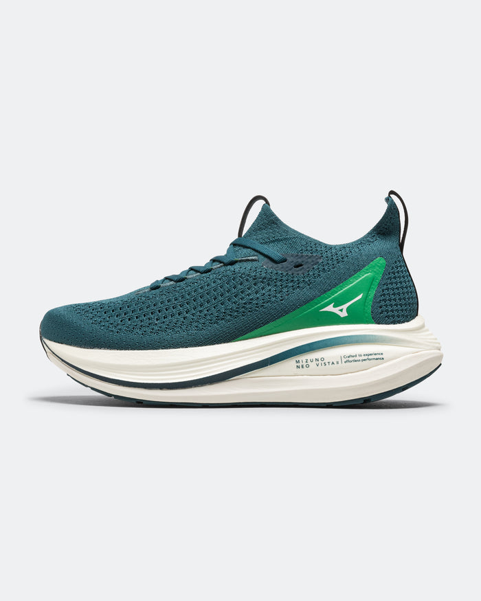 Mens Mizuno Neo Vista 2 - Reflecting Pond/White-Goblin Green