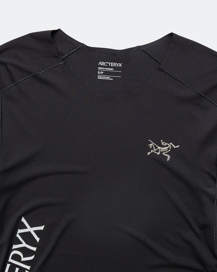 Mens Norvan Downword Logo LS - Black