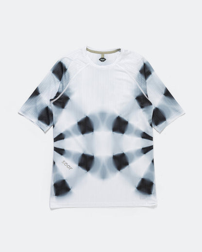 Mens Race Tee - White/Black Kalidescope