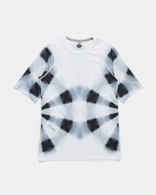 Mens Race Tee - White/Black Kalidescope