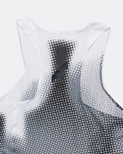 Mens Race Vest - Black/White Dot
