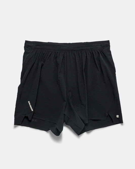 Mens Sense Aero Stow 5in Shorts - Deep Black