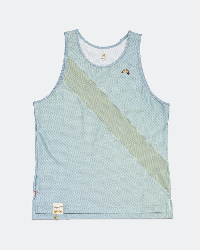 Mens Van Cortlandt Singlet - Jadeiete/Dusty Blue Print