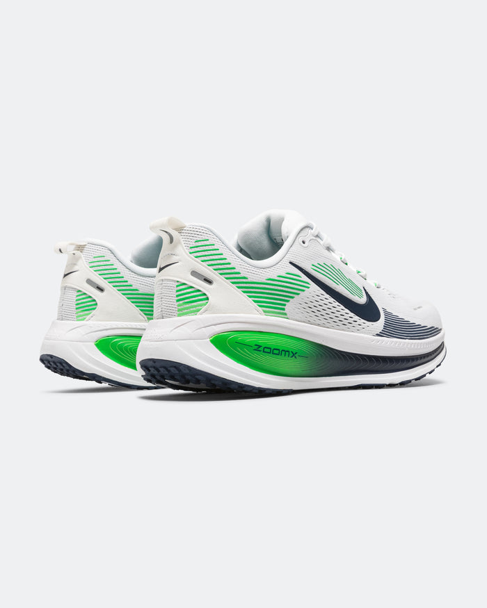 Mens Vomero 18 - White/MIdnight Navy-Green Spark