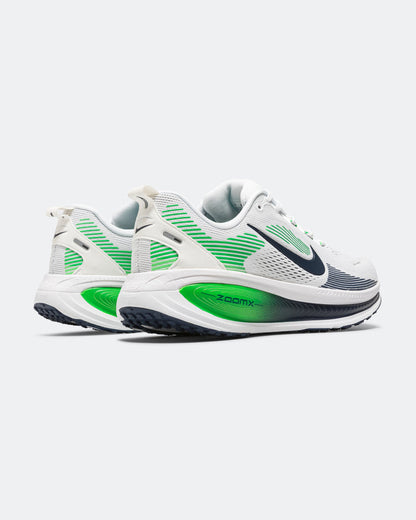 Mens Vomero 18 - White/MIdnight Navy-Green Spark