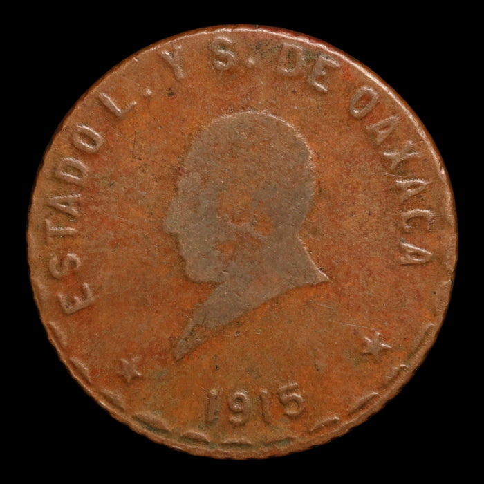 Mexican Revolution, State of Oaxaca, Provisional Currency, Copper 5 Centavos - 1915 - Mexican Revolution