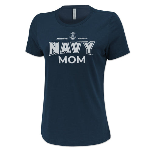 Navy Mom Ladies T-Shirt (Navy)