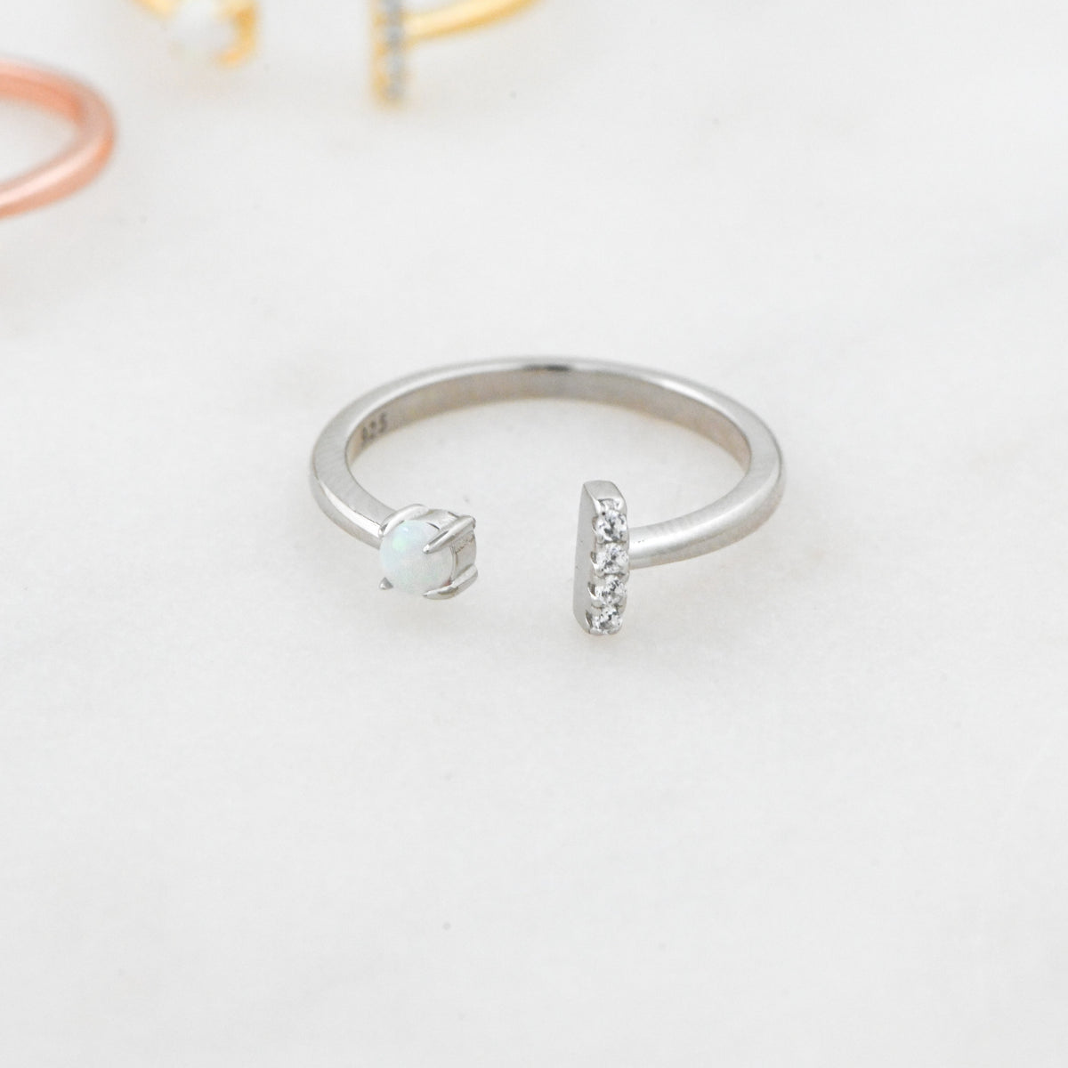Open Cuff Opal Ring
