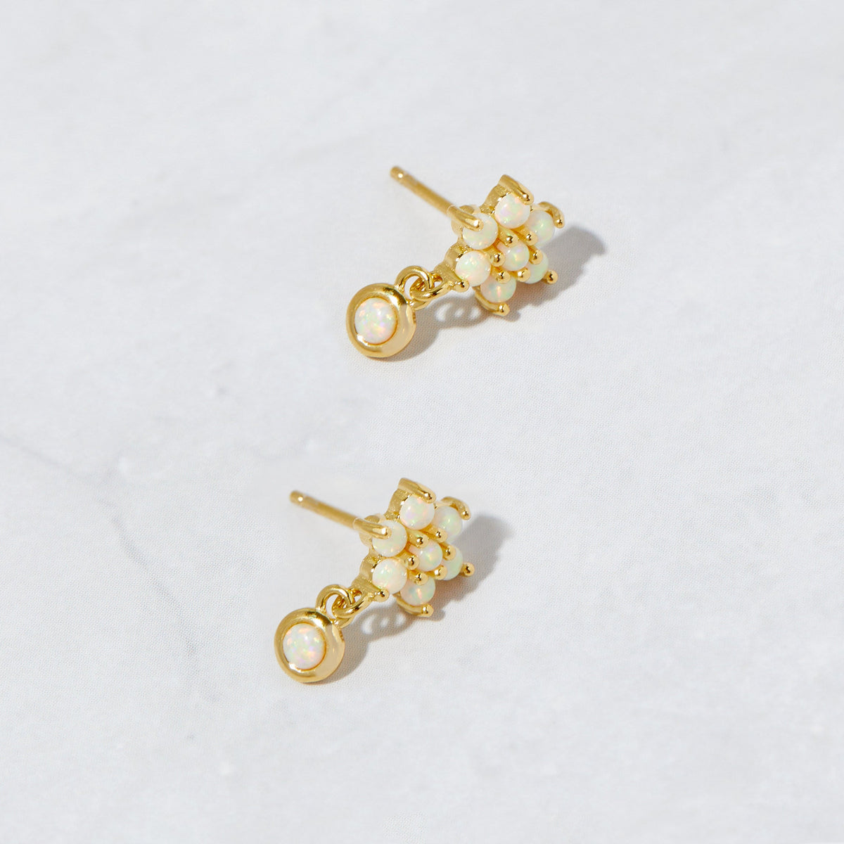 Dangling Opal Stud Earrings
