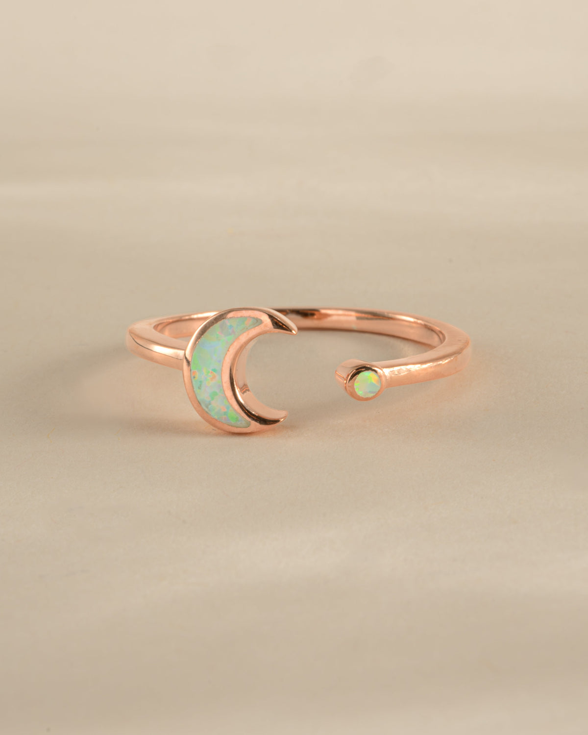 Opal Moon Ring