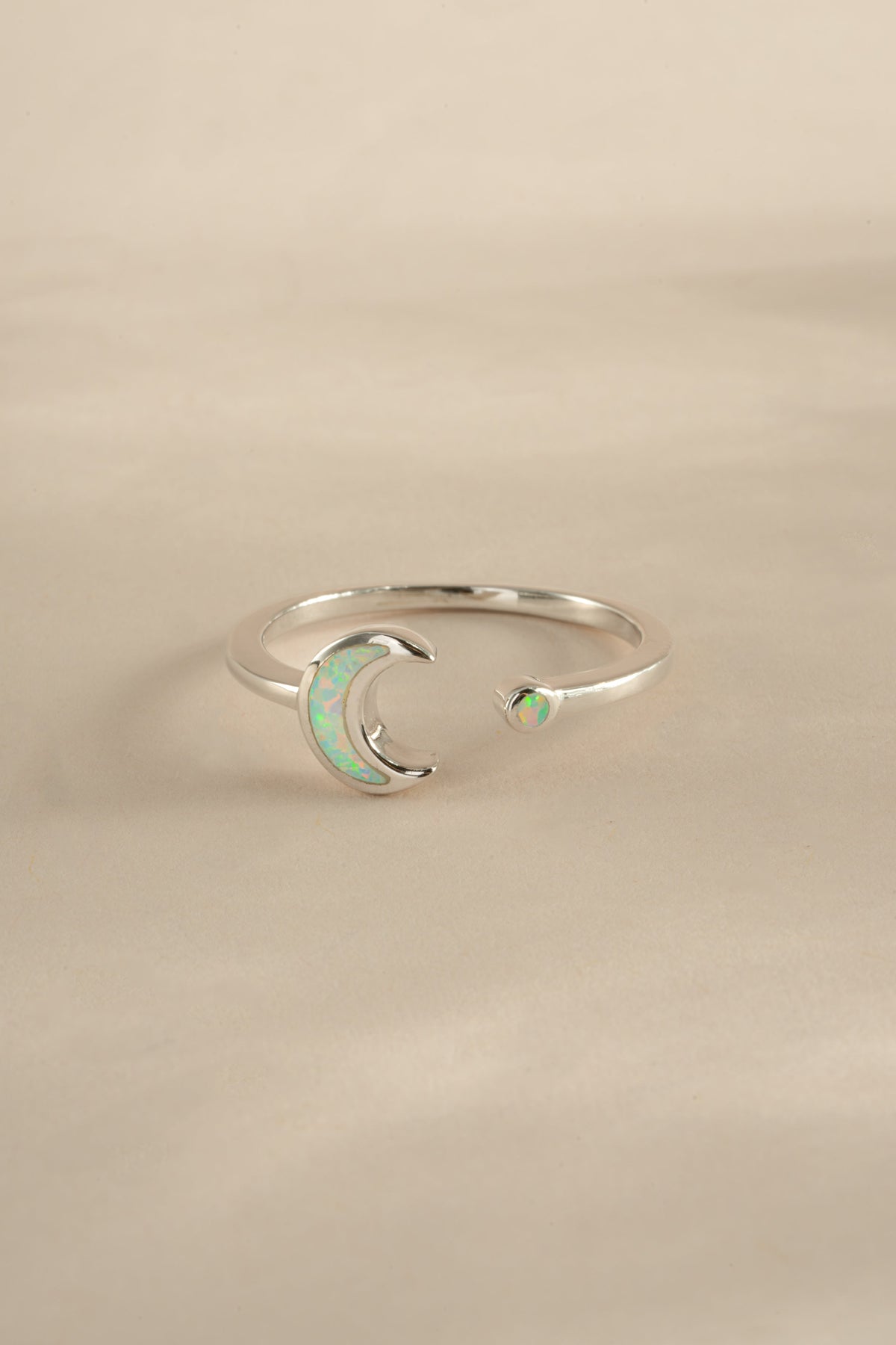 Opal Moon Ring