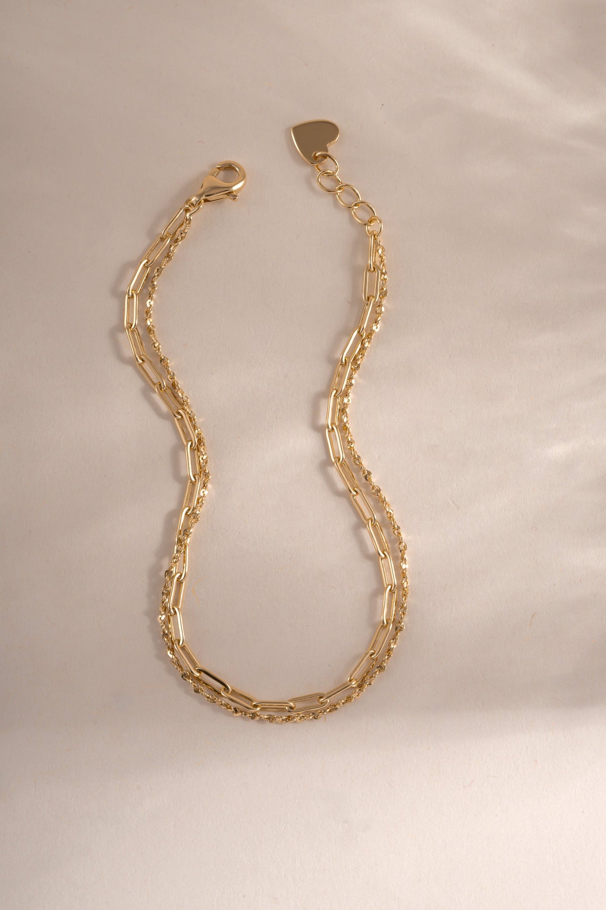Paperclip & Chain Bracelet Set