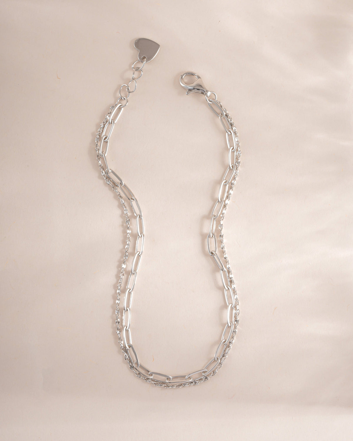Paperclip & Chain Bracelet Set
