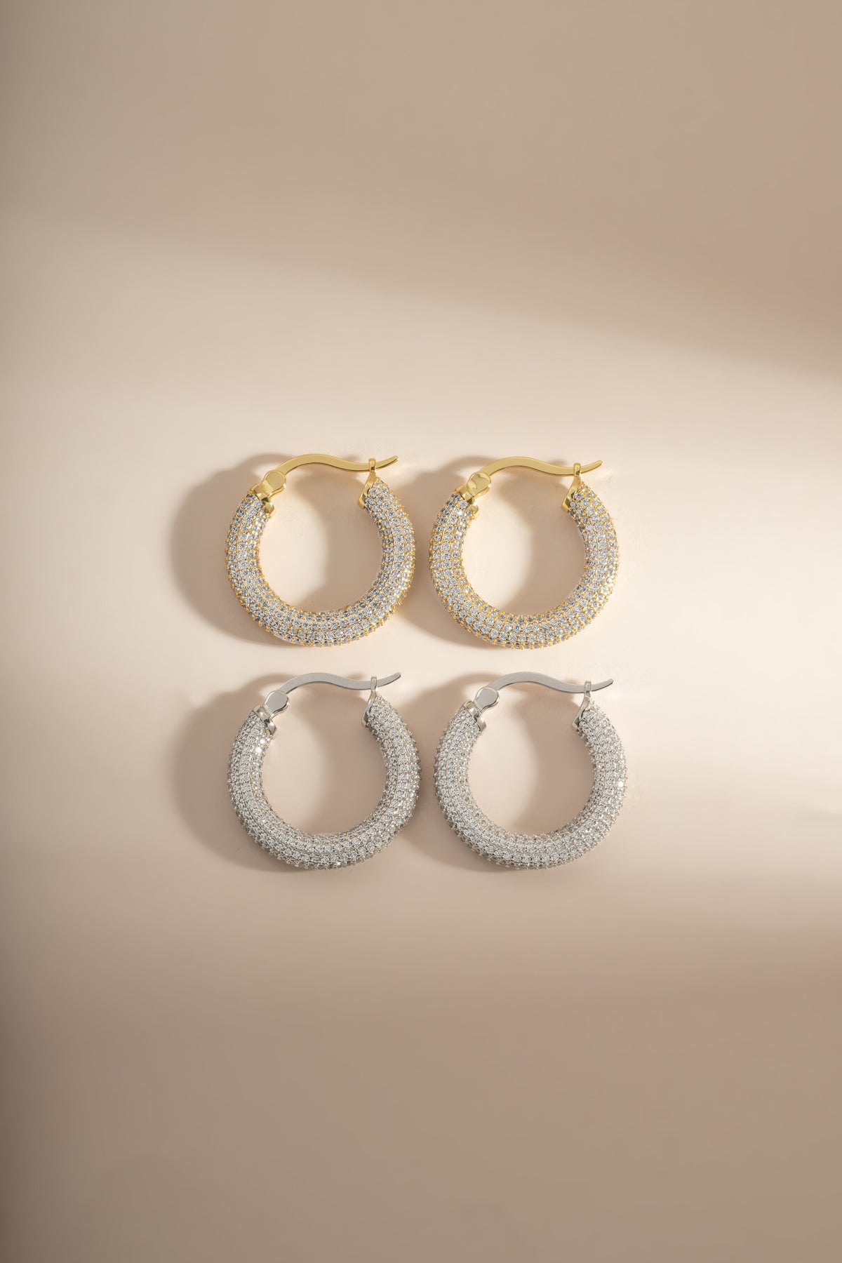 Pavé Tube Hoops