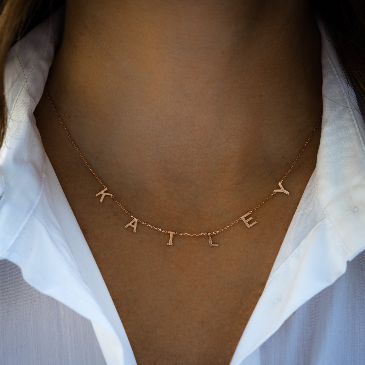 Custom Letter Name Necklace