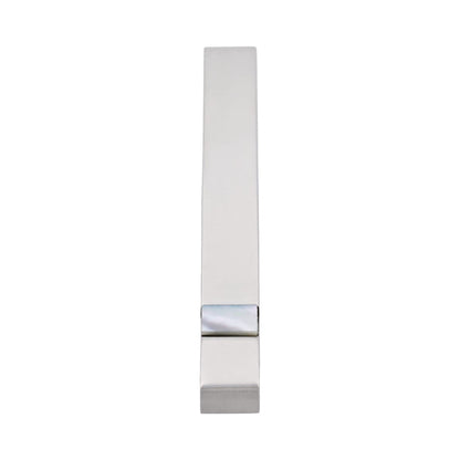 Polished Stainless Steel and Mother of Pearl Tie Slide 50MM