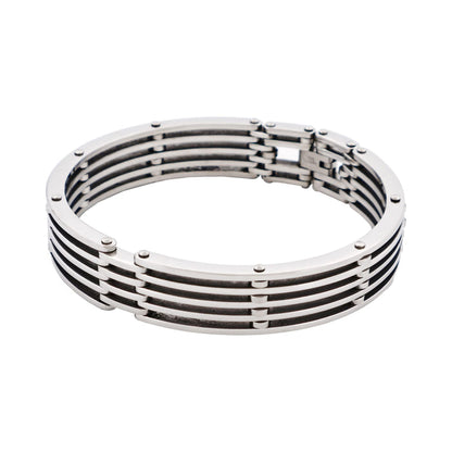 Polished Stainless Steel Cutout Bangle & Bracelet
