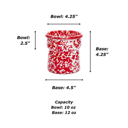 Red Splatter Enamelware Dip Chiller