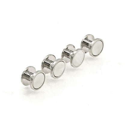 Rhod Mother Of Pearl Rnd Shirt Stud