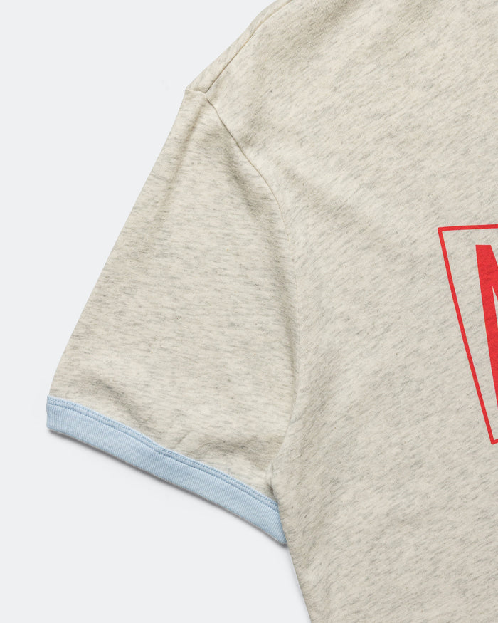 Ringer Tee 'Flag' - Grey