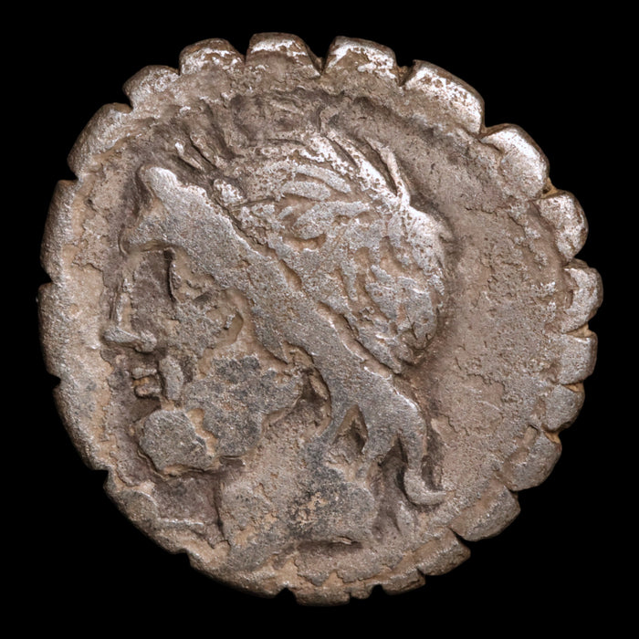 Roman Republic, L. Cornelius Scipio Asiaticus, AR Denarius, Jupiter (God of Sky & Thunder) - 106 BCE - Roman Republic