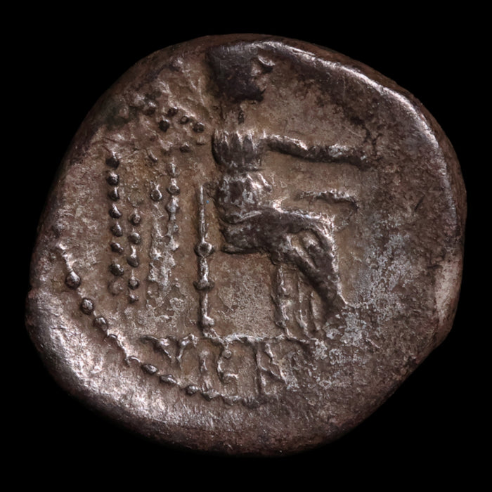 Roman Republic, M. Porcius Cato, AR Quinarius, Liber (God of Wine) - 89 BCE - Roman Republic
