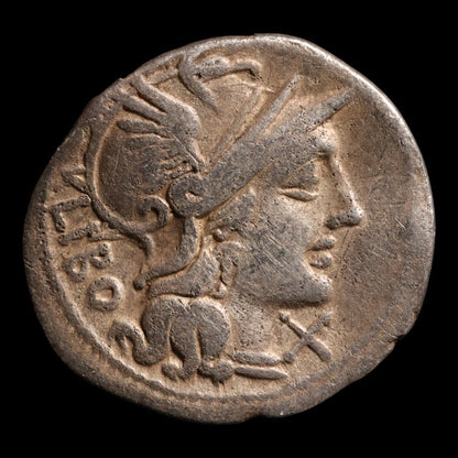 Roman Republic, Q. Marcius Libo, AR Denarius, Dioscuri (Twin Sailor Deities) - 148 BCE - Roman Republic