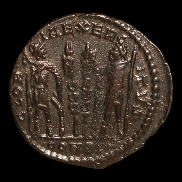 Rome, Emperor Constantius II, AE3, Two Soldiers Reverse - 333 to 335 CE - Roman Empire