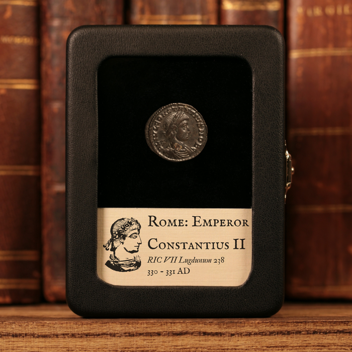 Rome, Emperor Constantius II, AE3, Two Soldiers Reverse - 333 to 335 CE - Roman Empire