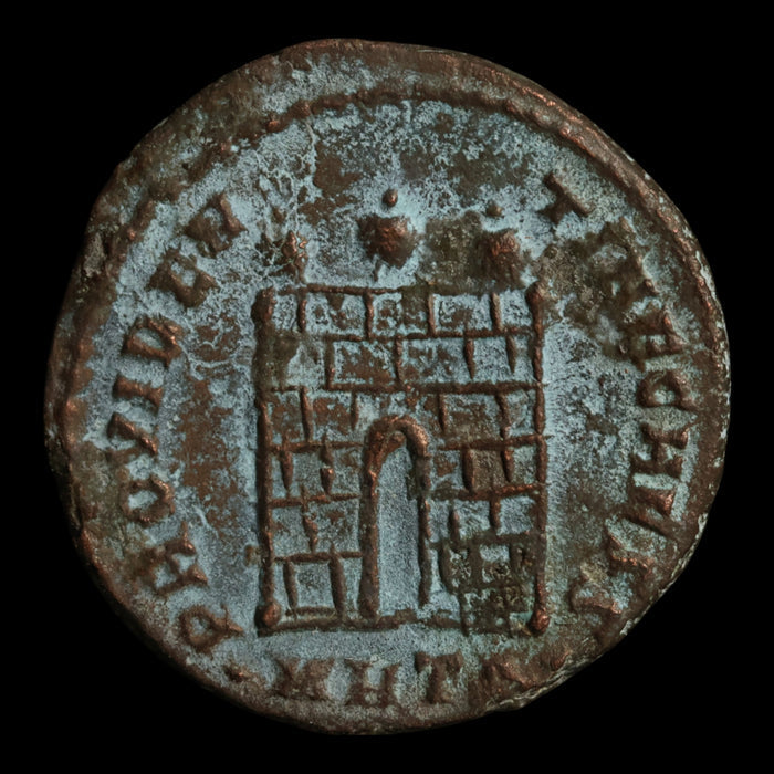 Rome, Emperor Licinius II, AE Unit, Camp Gate with Turrets - 317 CE - Roman Empire