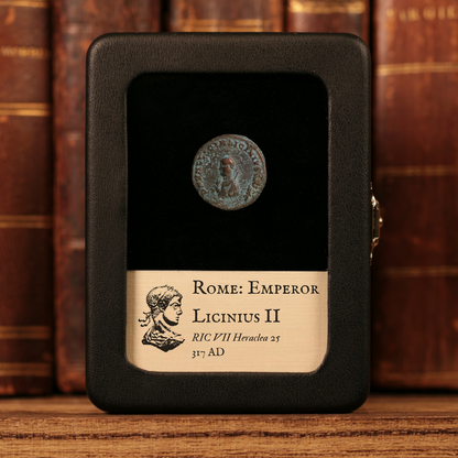 Rome, Emperor Licinius II, AE Unit, Camp Gate with Turrets - 317 CE - Roman Empire