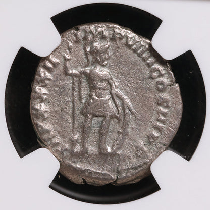 Rome, Emperor Marcus Aurelius, AR Denarius, Mars (God of War) - 177 to 178 CE - NGC Certified