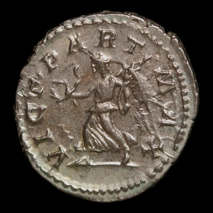 Rome, Emperor Septimius Severus, AR Denarius, Victory Reverse - 202 to 210 CE - Roman Empire