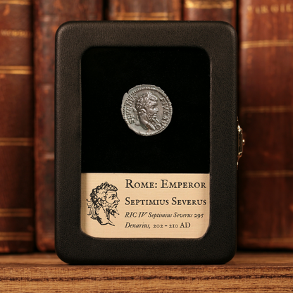 Rome, Emperor Septimius Severus, AR Denarius, Victory Reverse - 202 to 210 CE - Roman Empire