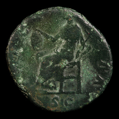 Rome, Empress Faustina the Elder, Large Bronze Sestertius, Cybele Reverse - 141 CE - Roman Empire